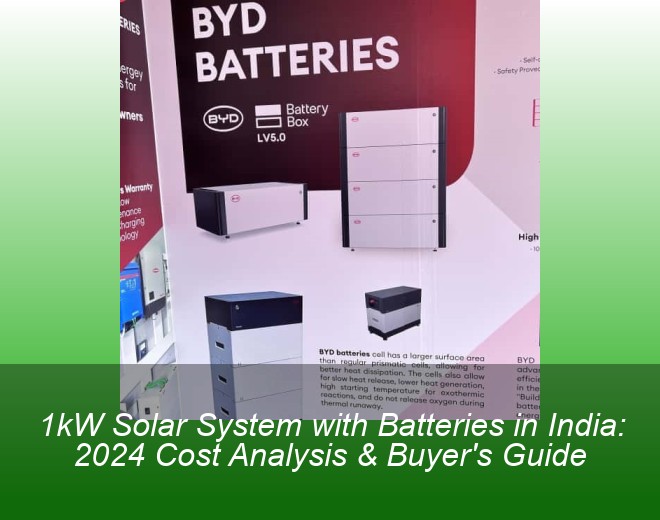 1kW Solar System with Batteries in India: 2024 Cost Analysis & Buyer's Guide
